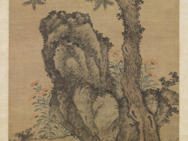 明沈周白頭長春圖　軸