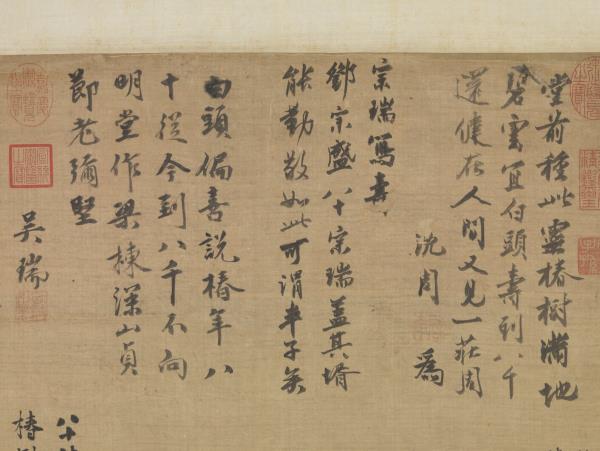 明沈周白頭長春圖　軸