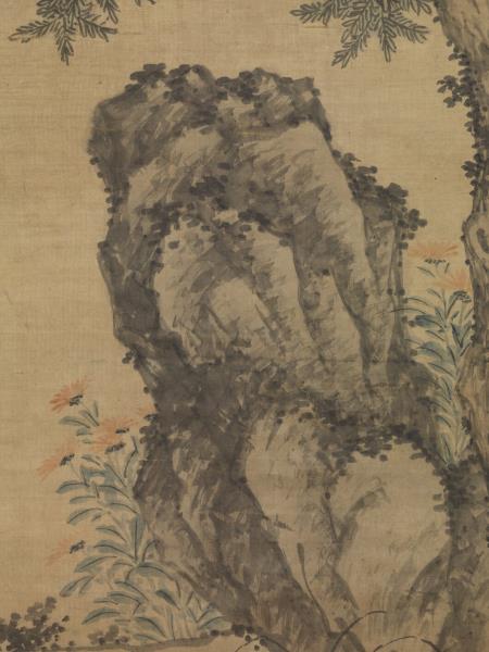 明沈周白頭長春圖　軸