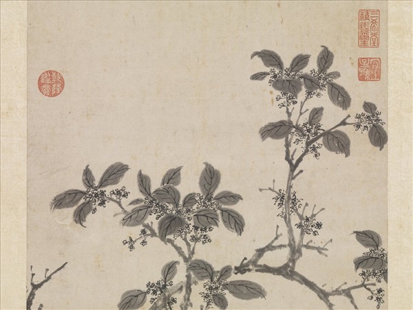 明沈周金粟晚香圖　軸