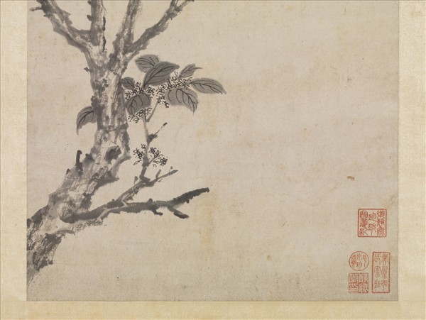 明沈周金粟晚香圖　軸