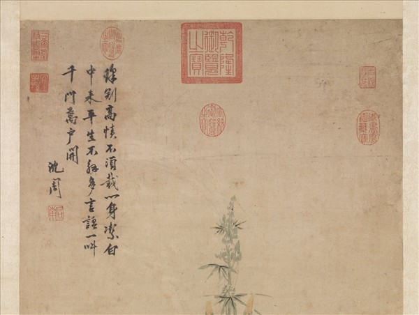 明沈周畫雞　軸