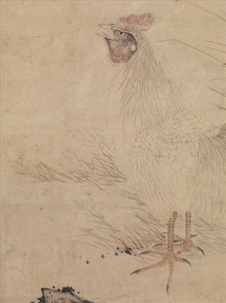 明沈周畫雞　軸