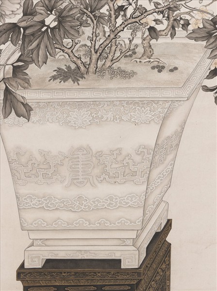 清沈全墨牡丹　軸