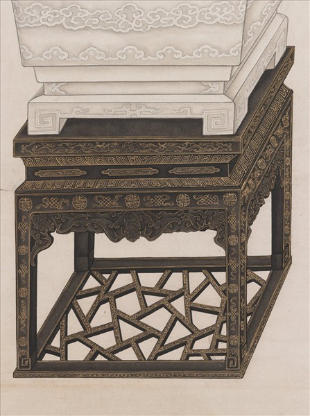 清沈全墨牡丹　軸