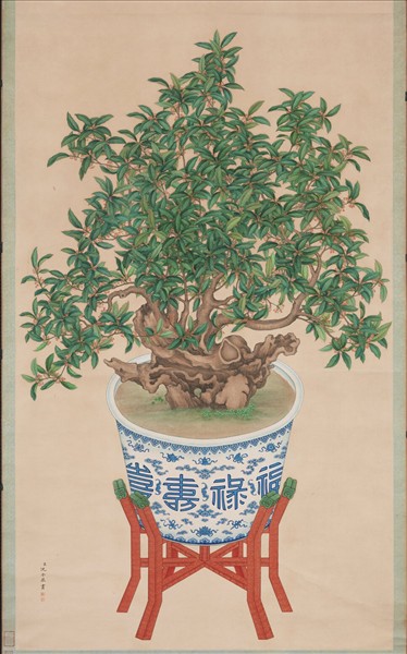 清沈全畫桂花　軸