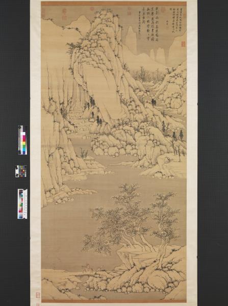 明沈周畫雪景　軸