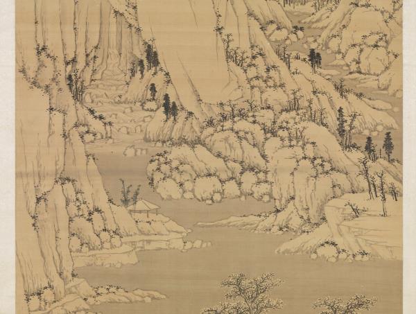 明沈周畫雪景　軸