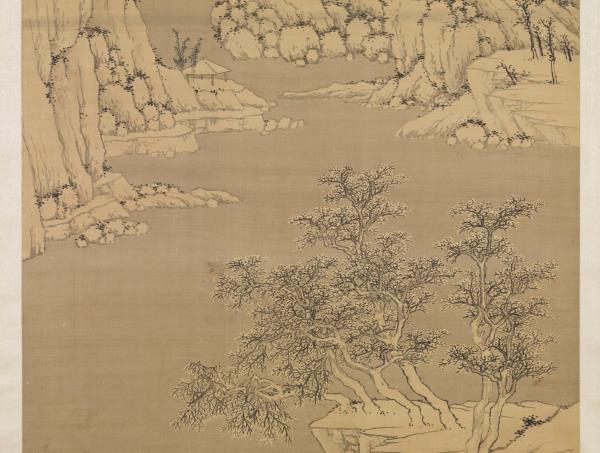 明沈周畫雪景　軸