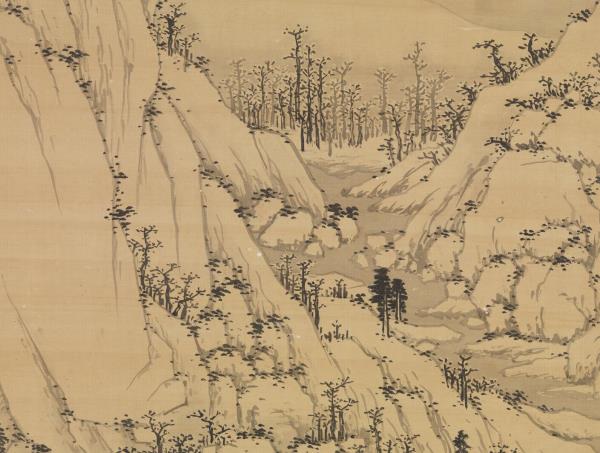 明沈周畫雪景　軸