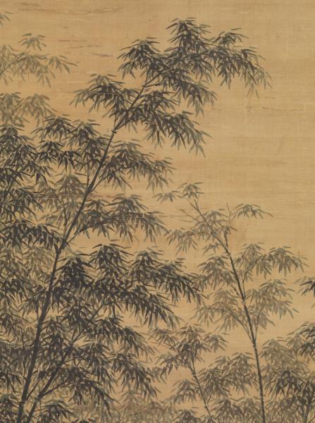 明沈周芝鶴圖　軸