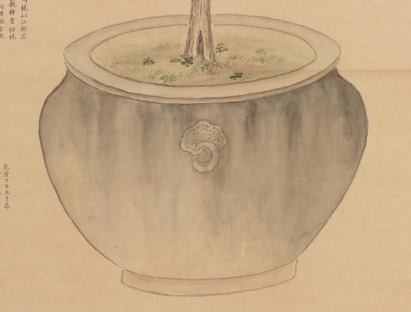 清余省仿御筆盆橘圖　軸