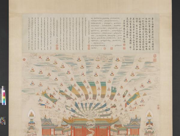 清丁觀鵬極樂世界圖　軸