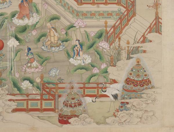 清丁觀鵬極樂世界圖　軸