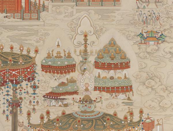 清丁觀鵬極樂世界圖　軸