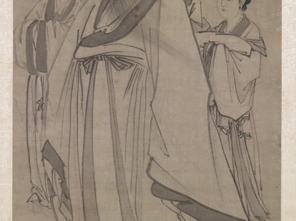 明郭詡東山攜妓圖　軸