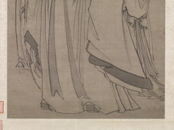 明郭詡東山攜妓圖　軸