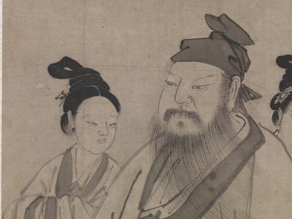 明郭詡東山攜妓圖　軸