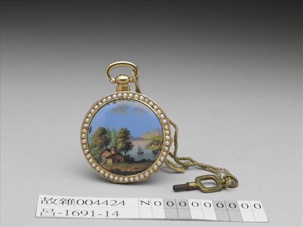 畫琺瑯鑲珠懷錶