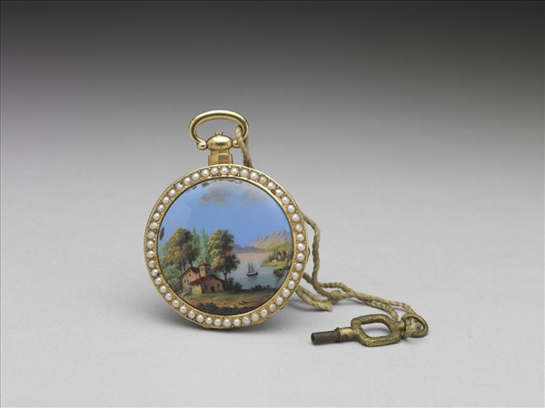 畫琺瑯鑲珠懷錶