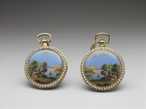 畫琺瑯鑲珠懷錶