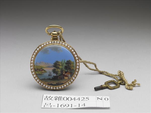 畫琺瑯鑲珠懷錶