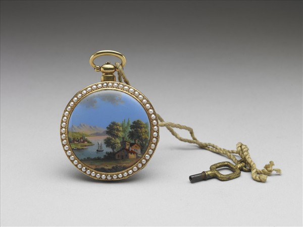 畫琺瑯鑲珠懷錶