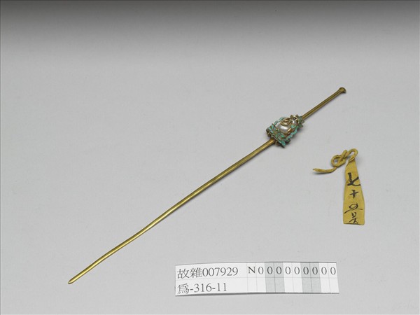 金嵌珠尊像耳挖簪