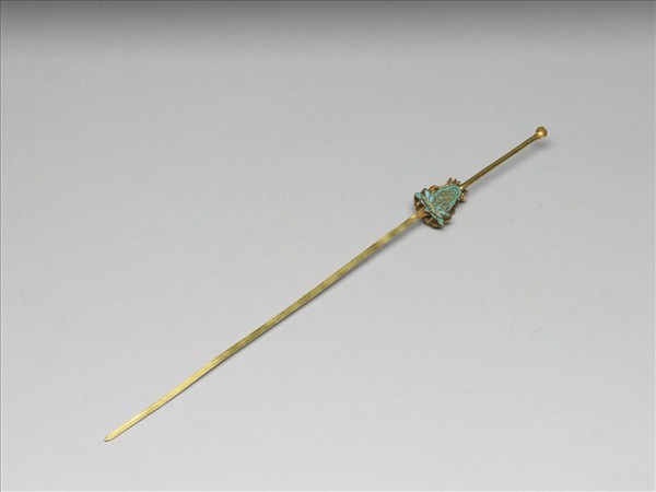 金嵌珠尊像耳挖簪