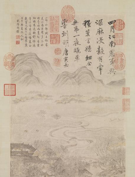 明唐寅江南農事圖　軸