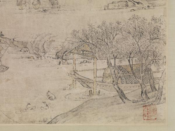 明唐寅江南農事圖　軸