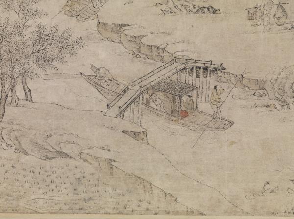 明唐寅江南農事圖　軸