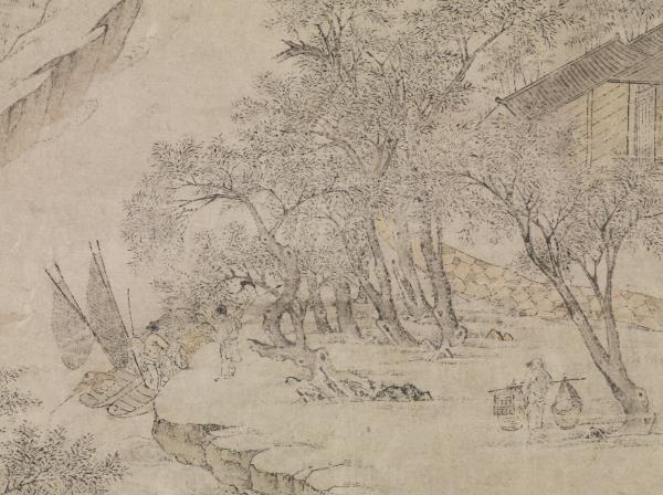 明唐寅江南農事圖　軸