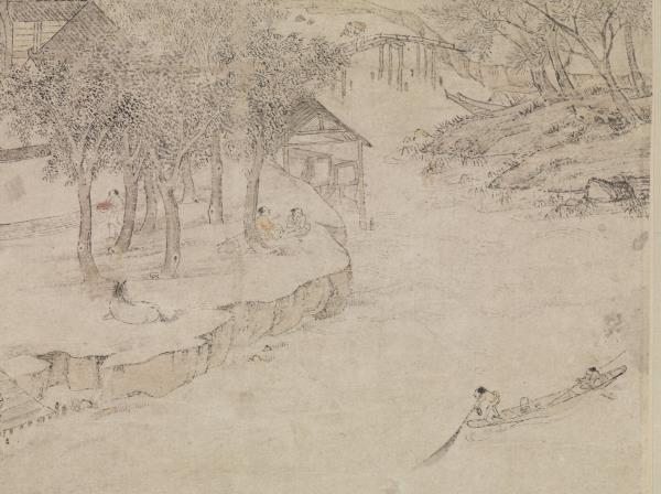 明唐寅江南農事圖　軸