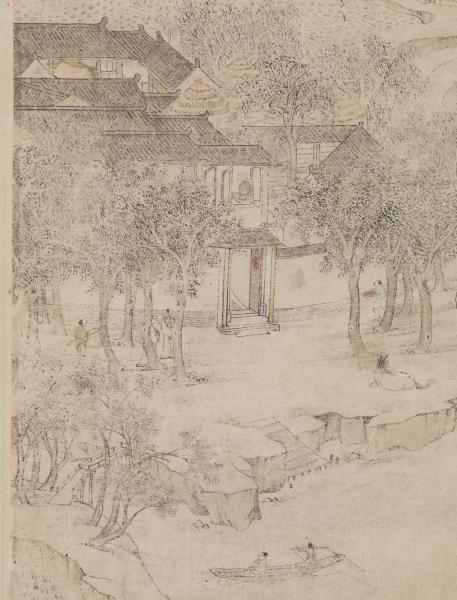 明唐寅江南農事圖　軸