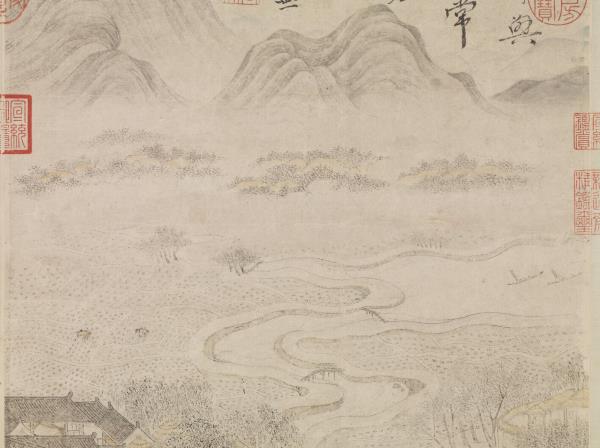 明唐寅江南農事圖　軸