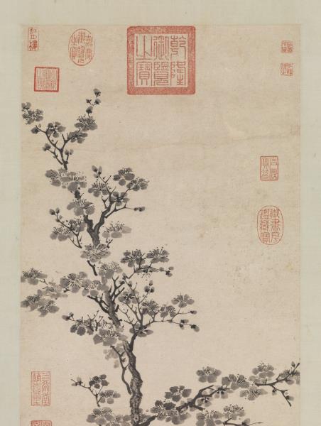 明唐寅杏花　軸