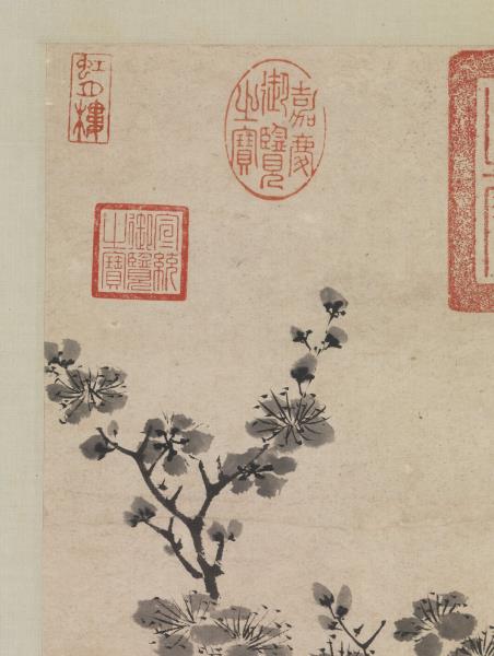 明唐寅杏花　軸