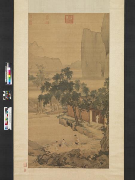 明仇英春遊晚歸圖　軸