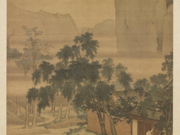 明仇英春遊晚歸圖　軸