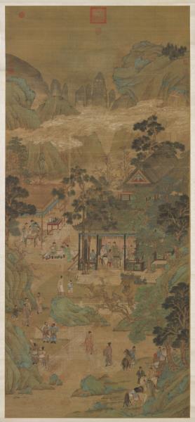 明仇英十八學士登瀛洲圖　軸