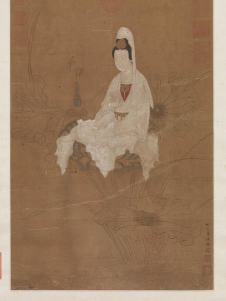 明仇氏杜陵內史畫白衣大士像　軸