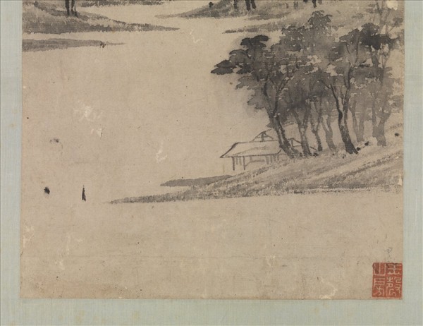 明文徵明春雲出山圖　軸