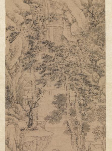 明文徵明松聲一榻圖　軸