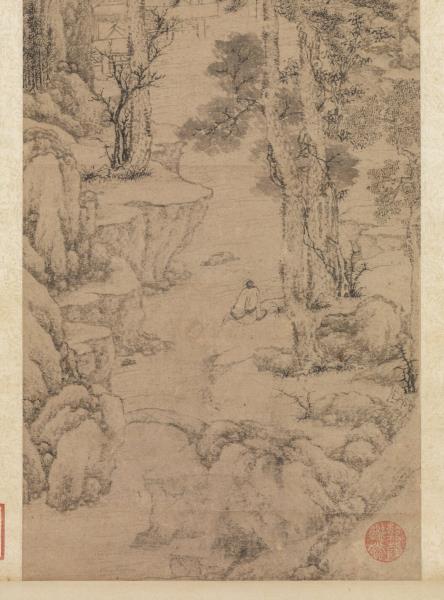 明文徵明松聲一榻圖　軸