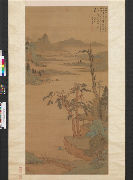 明文徵明長松平皋圖　軸