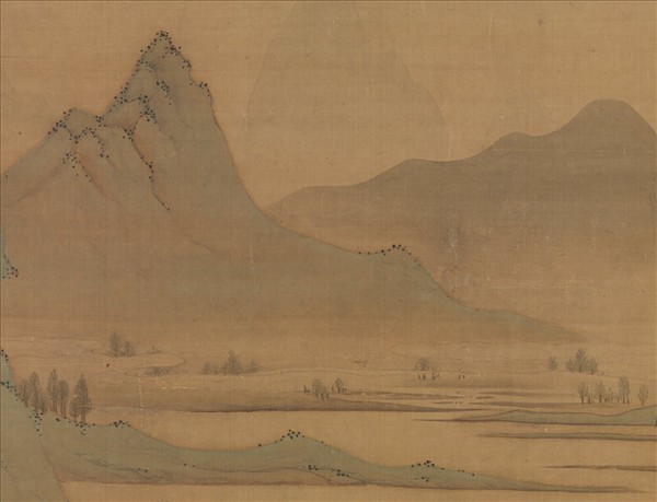 明文徵明長松平皋圖　軸