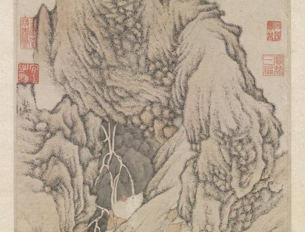 明文徵明松壑飛泉　軸