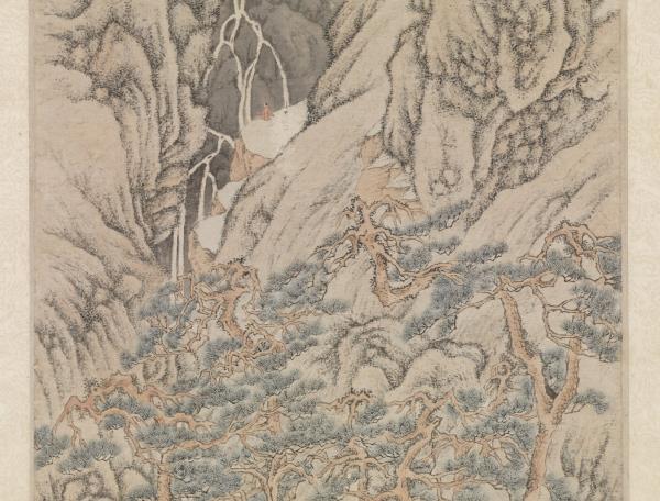 明文徵明松壑飛泉　軸