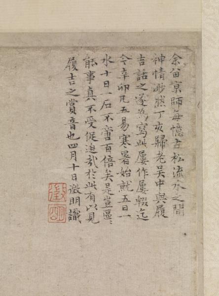 明文徵明松壑飛泉　軸